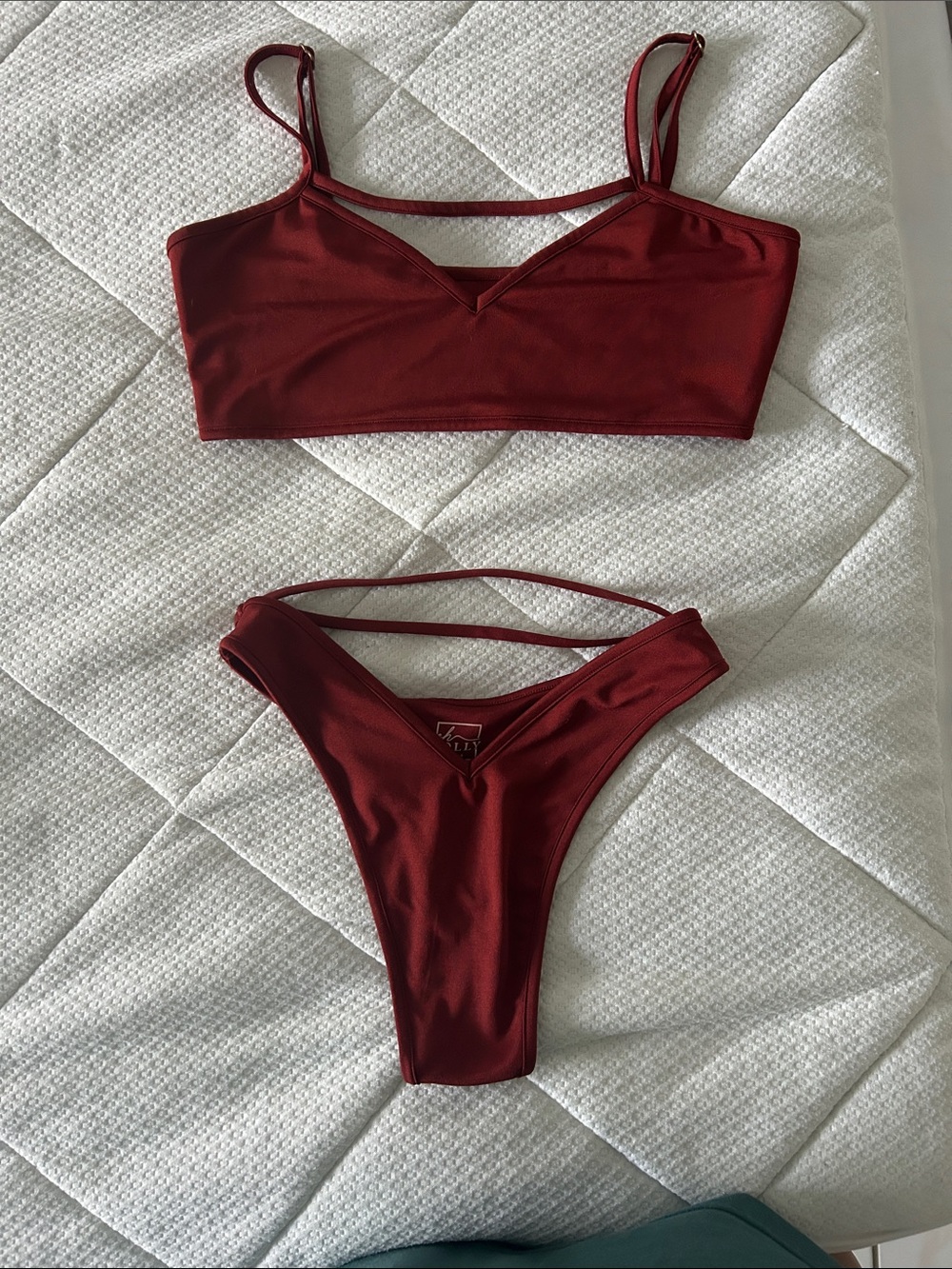 Oh Polly Burgundy Bikini Set